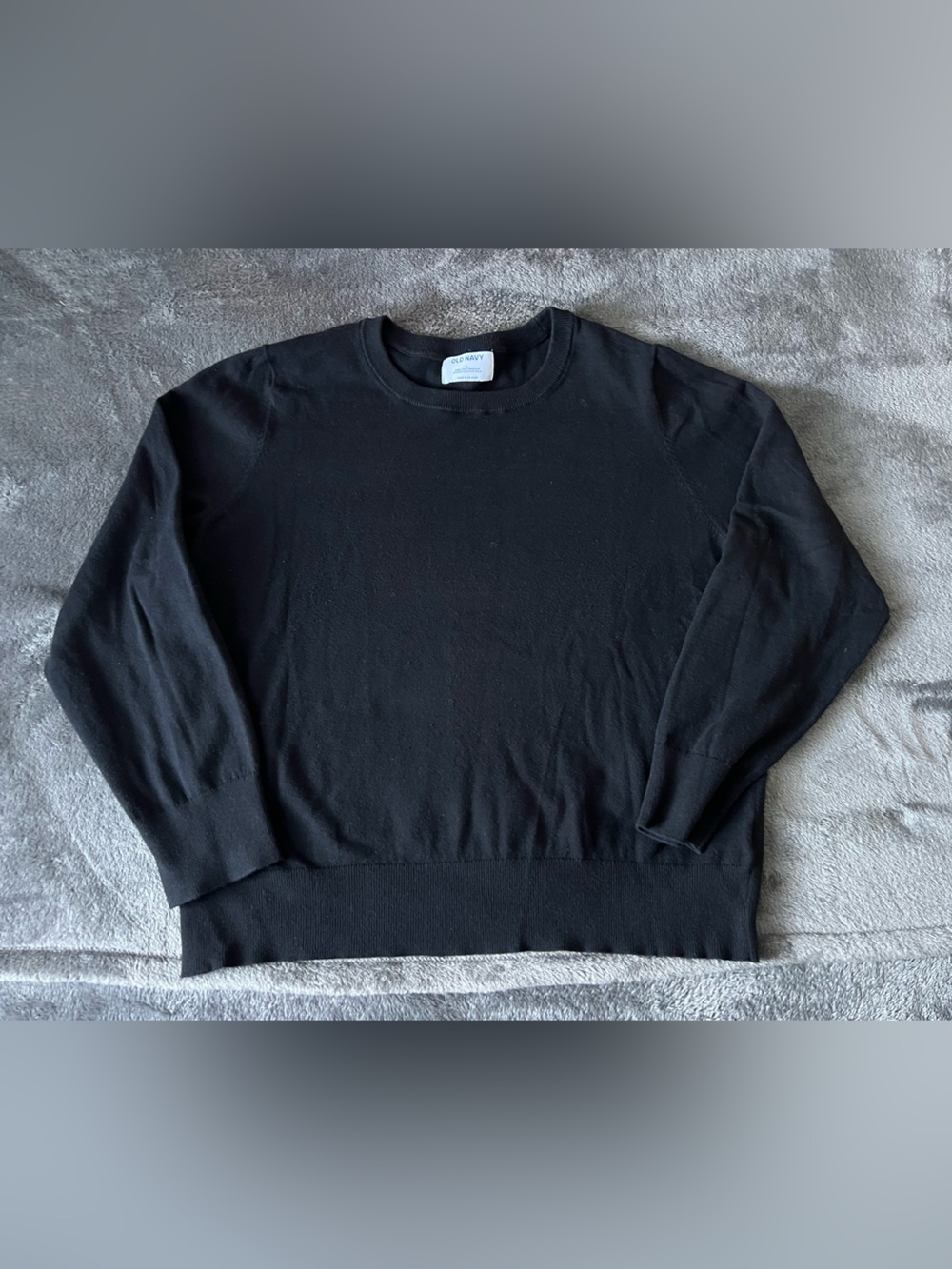 Old Navy Black Relaxed Crewneck Sweater